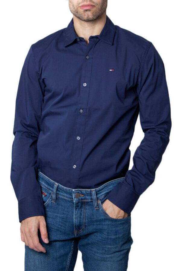 Chemise bleue à manches longues Tommy Hilfiger