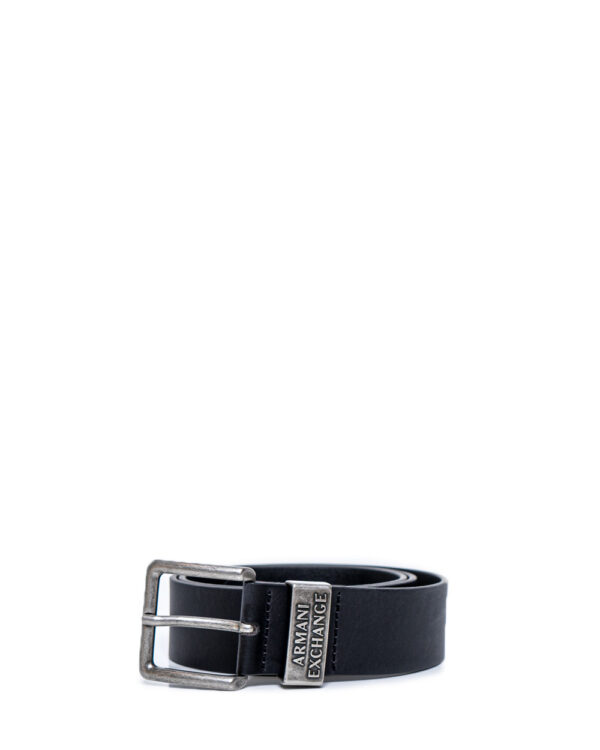 Ceinture en cuir noire à boucle homme Armani Exchange