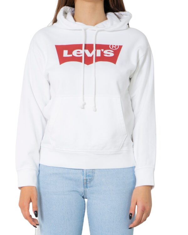 Pull à capuche blanc monochrome femme Levi's