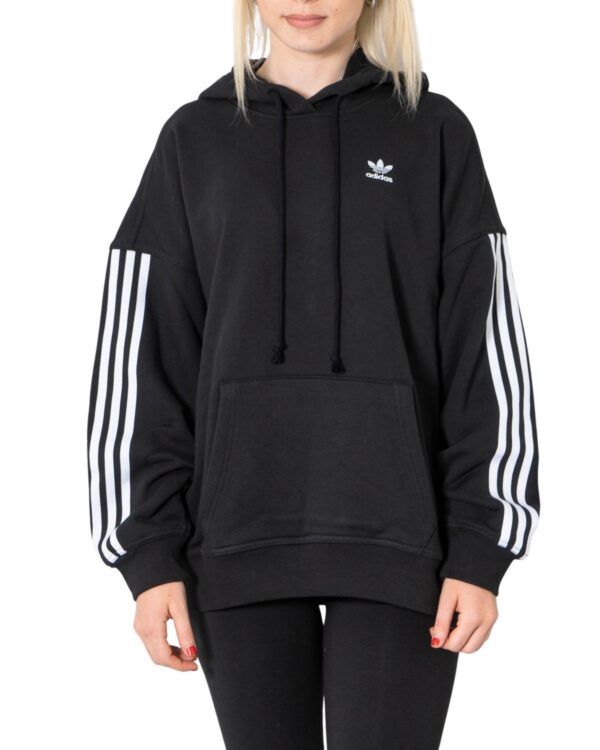 Pull à capuche noir femme Adidas