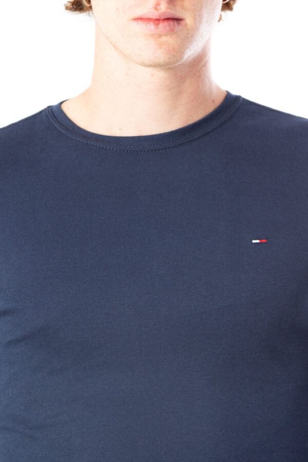 T-shirt bleu ajusté à manches longues homme Tommy Hilfiger – Image 3