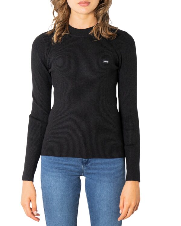 Pull en maille côtelée noir femme Levi's