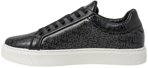 Baskets noires basses à lacets avec imprimé homme Calvin Klein – Image 2