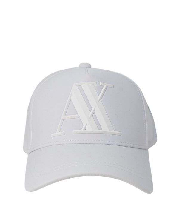 Casquette blanche avec logo Armani Exchange