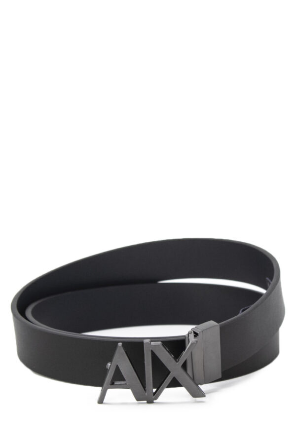 Ceinture en cuir noire réversible homme Armani Exchange