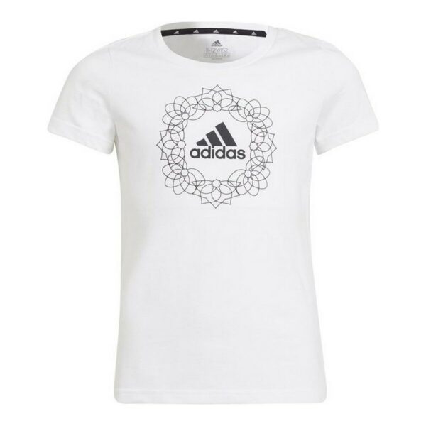 T shirt à manches courtes Enfant Adidas Graphic Blanc